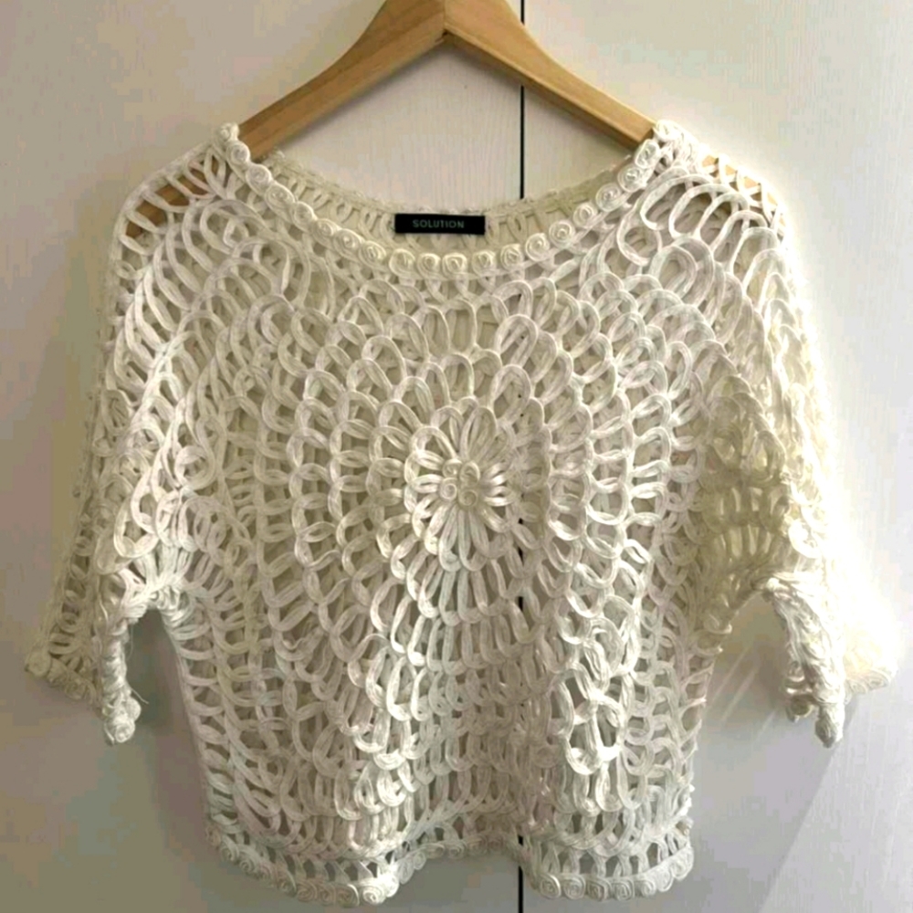 Silky open knit sweater